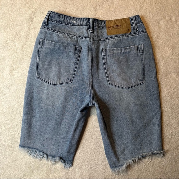free people One Teaspoon cut off trucker shorts size 28 - Picture 6 of 14